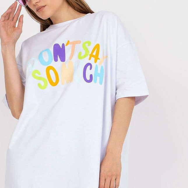 Chic Ladies' Cotton Blend T-shirt with Stylish Text