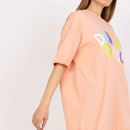 Chic Ladies' Cotton Blend T-shirt with Stylish Text