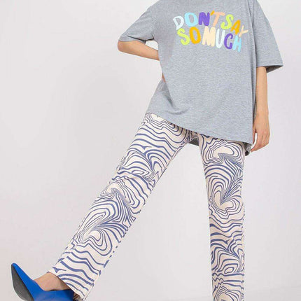 Chic Ladies' Cotton Blend T-shirt with Stylish Text