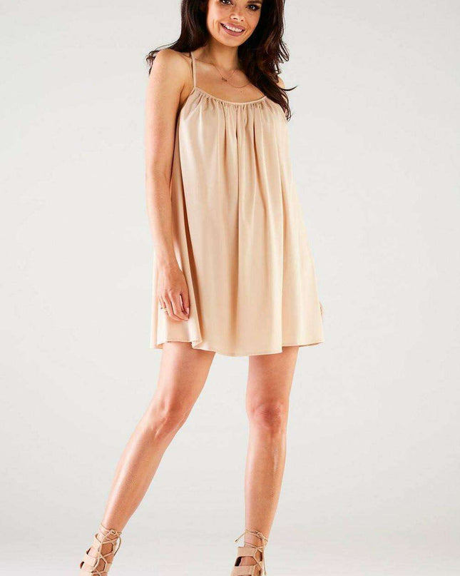 Chic Trapeze Style Mini Dress
