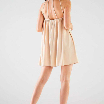 Chic Trapeze Style Mini Dress