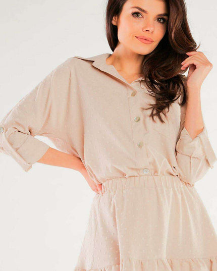 Summer Chic Pocket Shirt with Decorative Buttons