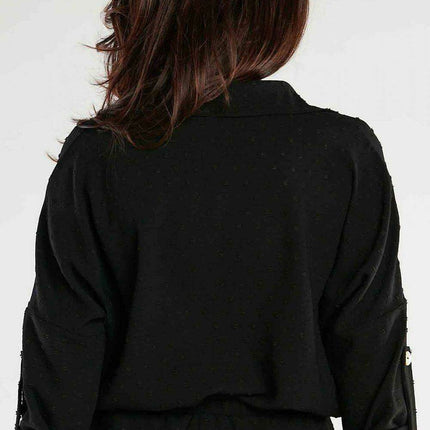 Summer Chic Pocket Shirt with Decorative Buttons