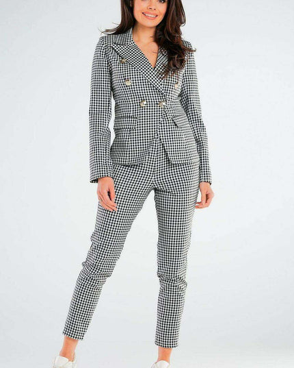 Chic Golden Button Blazer Jacket