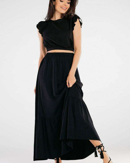 Chic Frilled Maxi Skirt for Effortless Summer Style