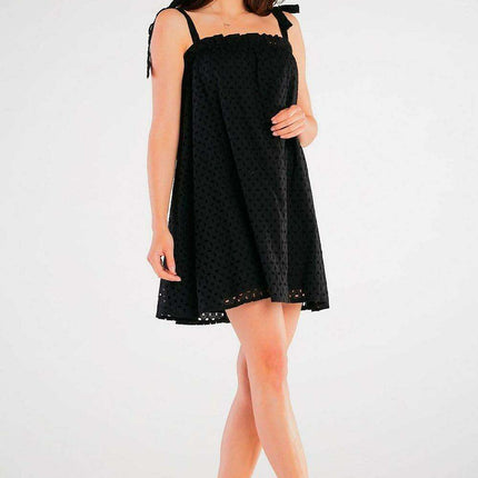 Chic Cotton Pleated Flare Day Dress