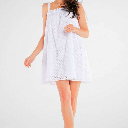 Chic Cotton Pleated Flare Day Dress