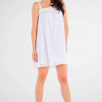 Chic Cotton Pleated Flare Day Dress