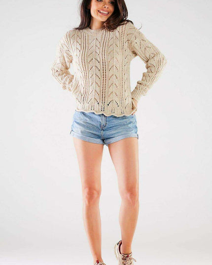 Chic Ribbed Knit Sweater for Women