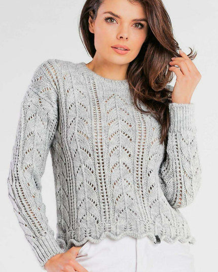 Chic Ribbed Knit Sweater for Women