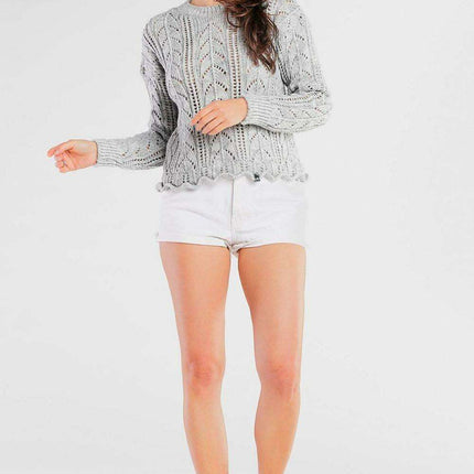 Chic Ribbed Knit Sweater for Women