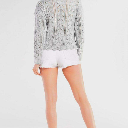 Chic Ribbed Knit Sweater for Women