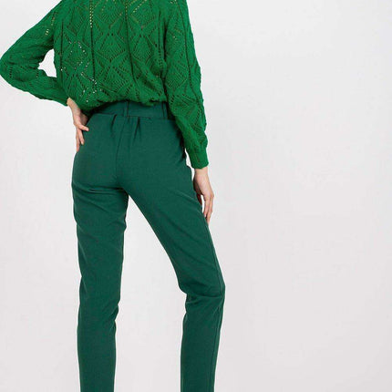 Elegant High Waisted Pants With Chic Belt And Pockets