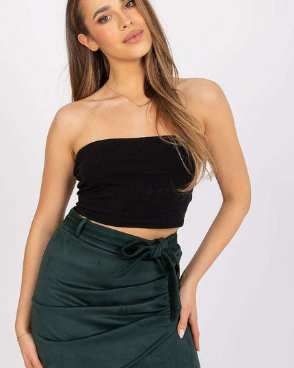 Asymmetrical Tie Belt Mini Skirt by Italy Moda Collection