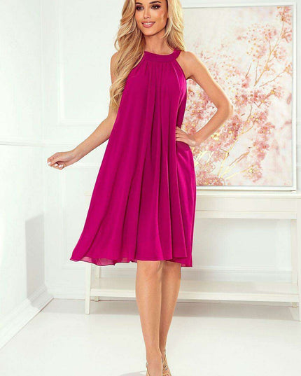 Chic Mocca Chiffon Daydress Set with Belt - Numoco