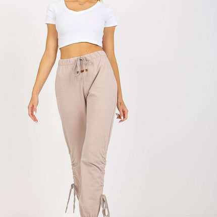 Stylish High-Waisted Sweatpants with Adjustable Drawstring