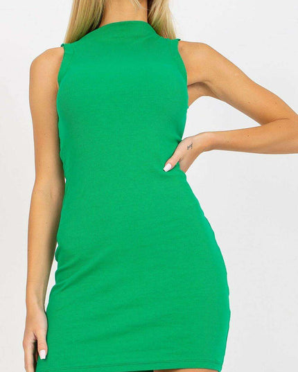 Chic Ribbed Sleeveless Summer Mini Dress