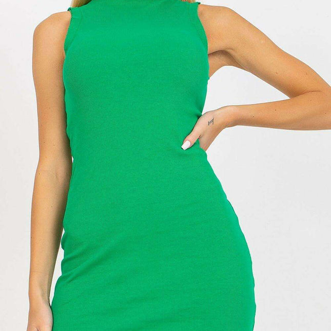 Chic Ribbed Sleeveless Summer Mini Dress