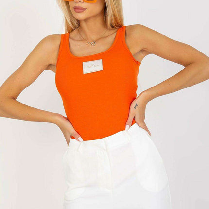 Chic Ribbed Top with Unique Patchwork Accents