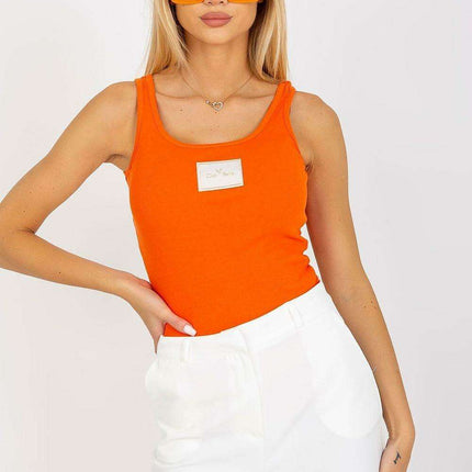 Chic Ribbed Top with Unique Patchwork Accents