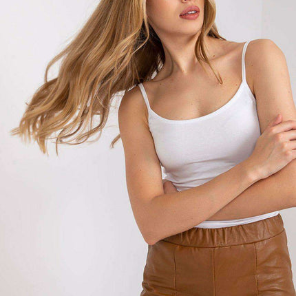 Chic Strapless Cotton Blouse