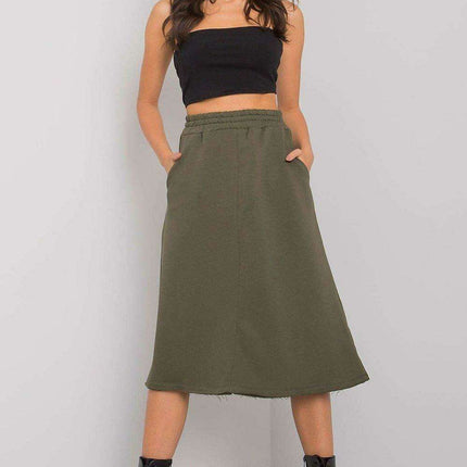 Stylish Cotton Flared Skirt with Functional Side Pockets