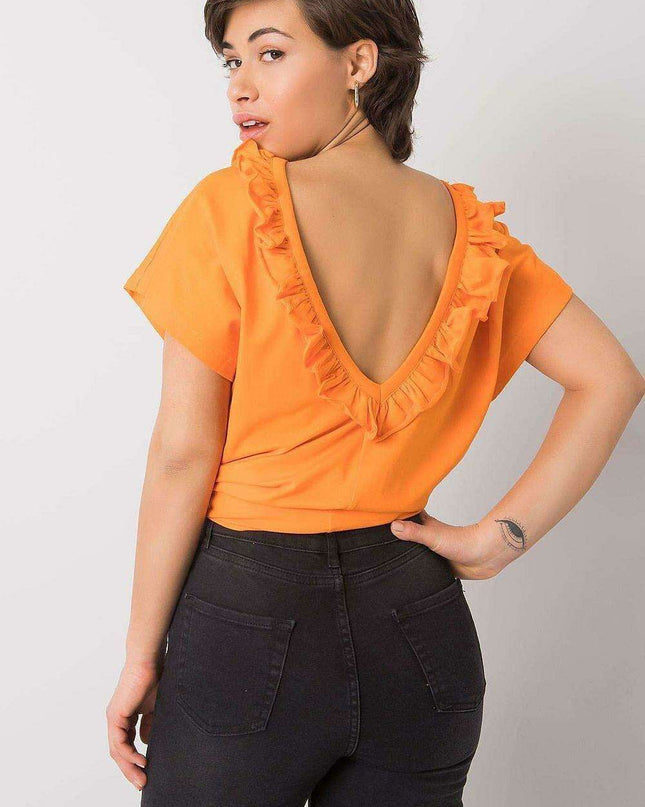 Elegant Ruffled Backless Top