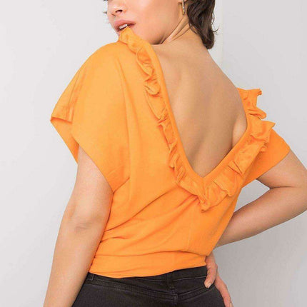 Elegant Ruffled Backless Top