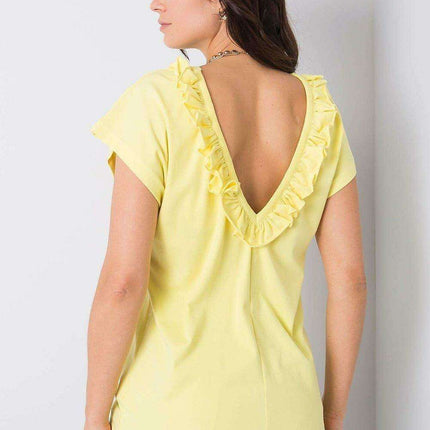 Elegant Ruffled Backless Top