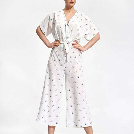 Elegant Kimono Sleeve Jumpsuit with Stylish Waist Detail