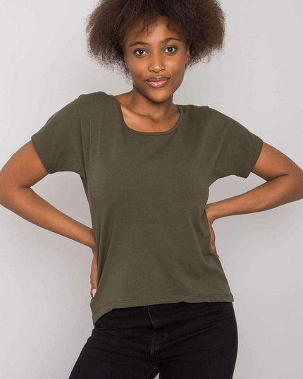 Chic Women's Back Slit Cotton Blend Tee by BFG