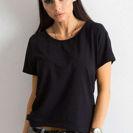 Chic Women's Back Slit Cotton Blend Tee by BFG