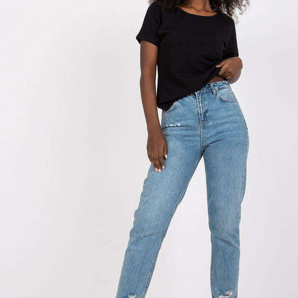 Chic Women's Back Slit Cotton Blend Tee by BFG