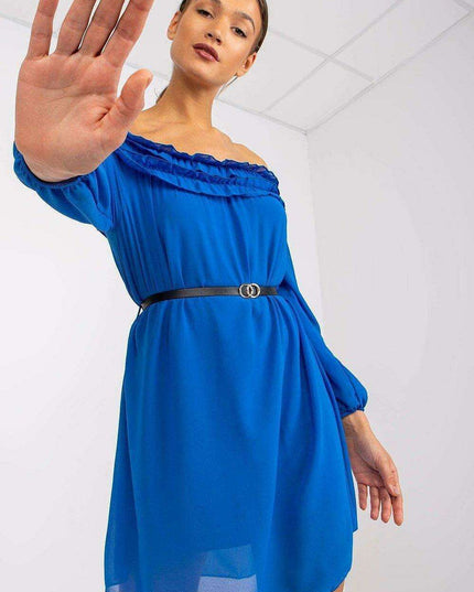 Elegant Italian Fashion Belted Day Dress Timeless Style