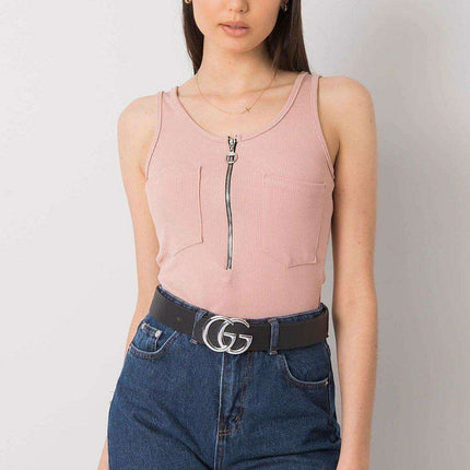 Chic Italian Summer Zip T Shirt From Italy Moda For Women