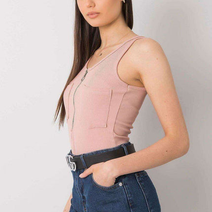 Chic Italian Summer Zip T Shirt From Italy Moda For Women