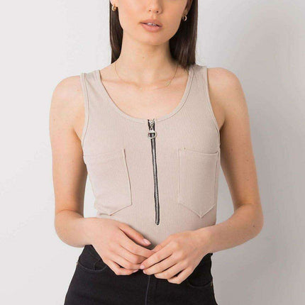 Chic Italian Summer Zip T Shirt From Italy Moda For Women