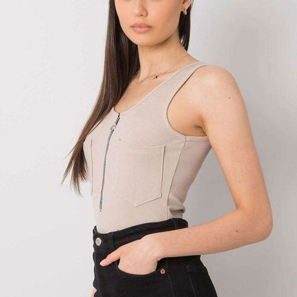 Chic Italian Summer Zip T Shirt From Italy Moda For Women