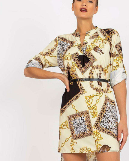 Chic Italian Belted Summer Dress For Women Casual Elegant