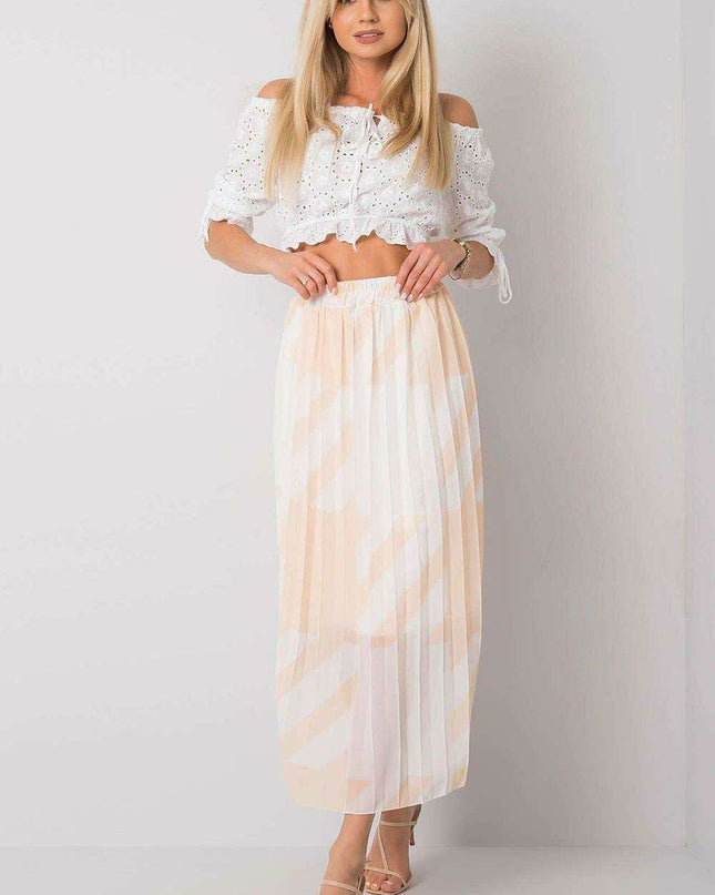 Chic Pleated Summer Skirt With Unique Italian Pattern