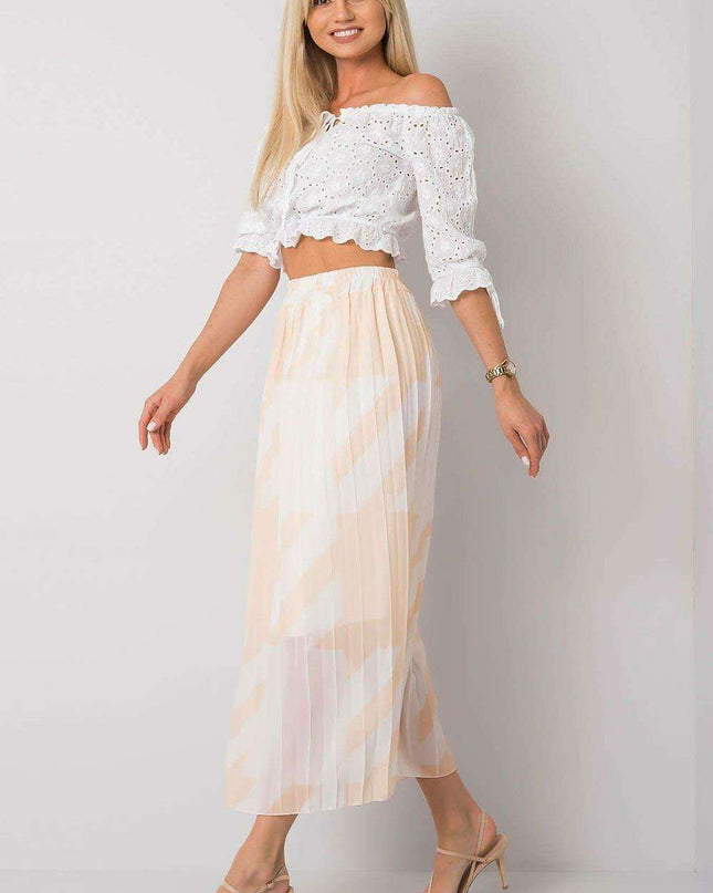 Chic Pleated Summer Skirt With Unique Italian Pattern