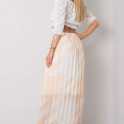 Chic Pleated Summer Skirt With Unique Italian Pattern