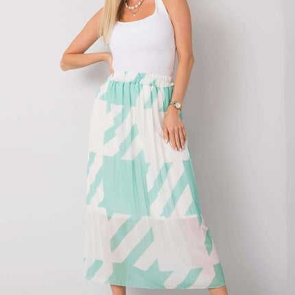 Chic Pleated Summer Skirt With Unique Italian Pattern - Très Elite