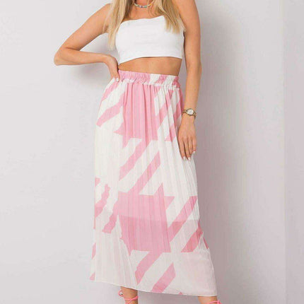 Chic Pleated Summer Skirt With Unique Italian Pattern