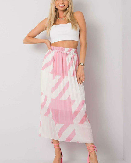Chic Pleated Summer Skirt With Unique Italian Pattern