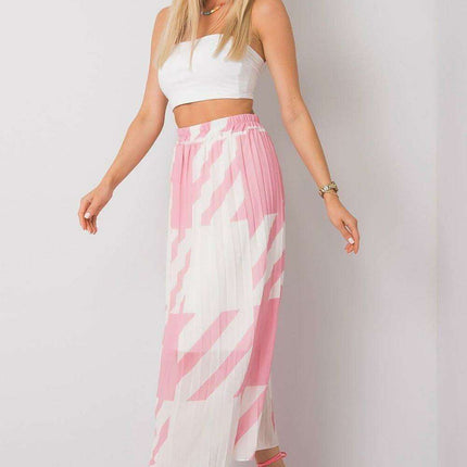 Chic Pleated Summer Skirt With Unique Italian Pattern