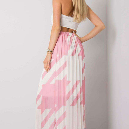 Chic Pleated Summer Skirt With Unique Italian Pattern