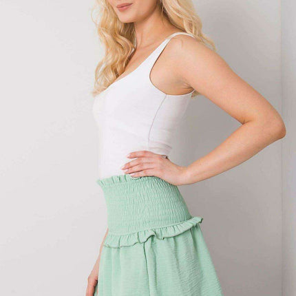 Chic Elastic Waist Summer Mini Skirt