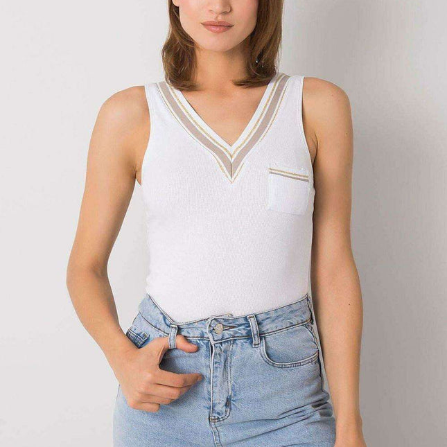 Chic Heart Pocket Cotton Tank Top