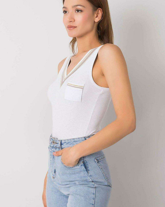 Chic Heart Pocket Cotton Tank Top